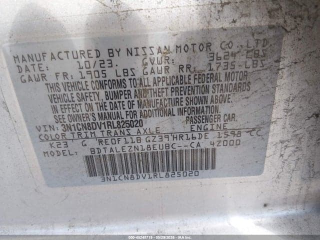 2024 NISSAN VERSA 1.6 S 9