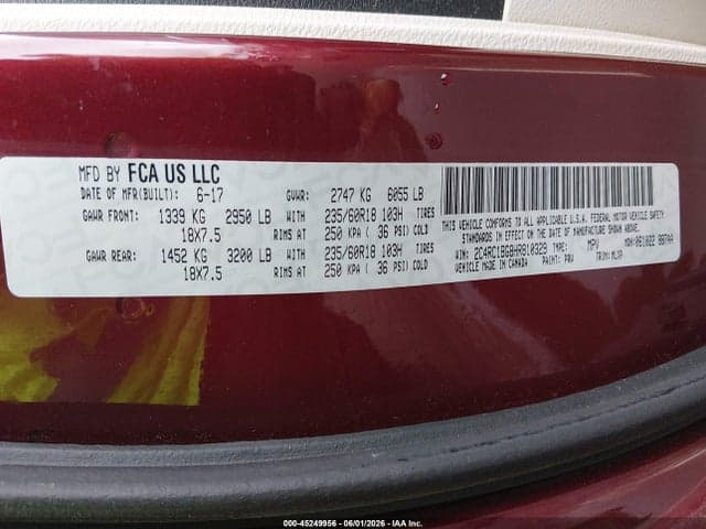 2017 CHRYSLER PACIFICA TOURING-L 9