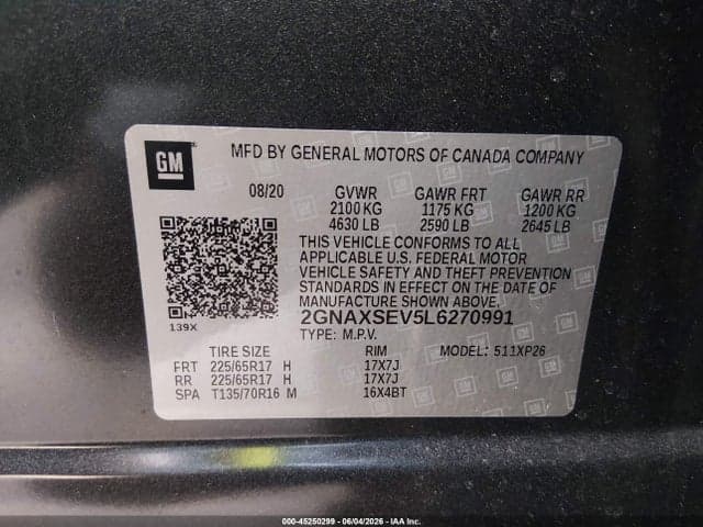 2020 CHEVROLET EQUINOX AWD LS 9