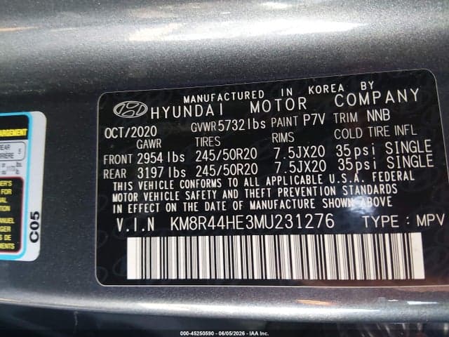 2021 HYUNDAI PALISADE SEL 9
