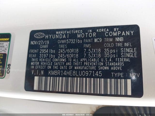 2020 HYUNDAI PALISADE SE 9