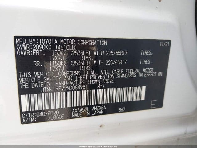 2021 TOYOTA RAV4 LE 9
