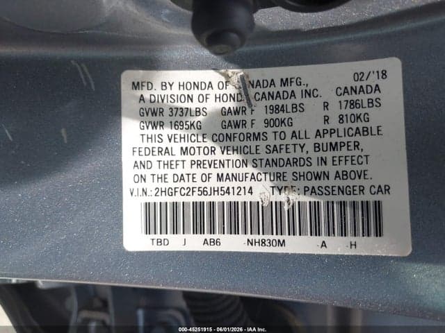 2018 HONDA CIVIC LX 9