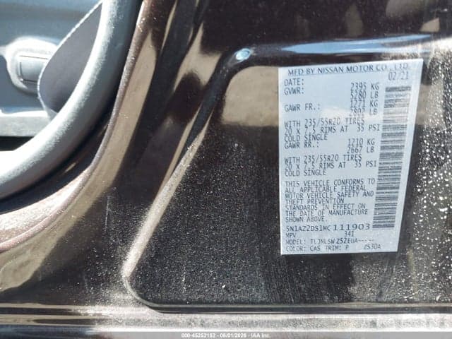 2021 NISSAN MURANO PLATINUM INTELLIGENT AWD 9