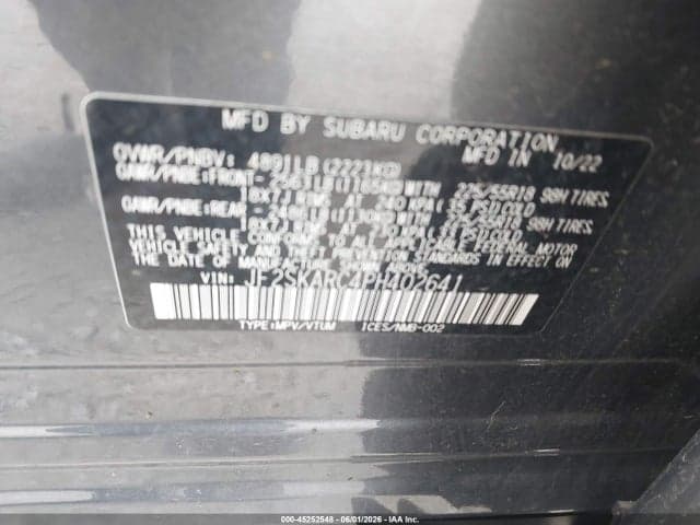 2023 SUBARU FORESTER TOURING 9