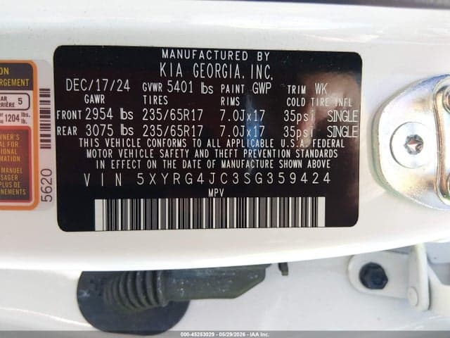 2025 KIA SORENTO LX 9
