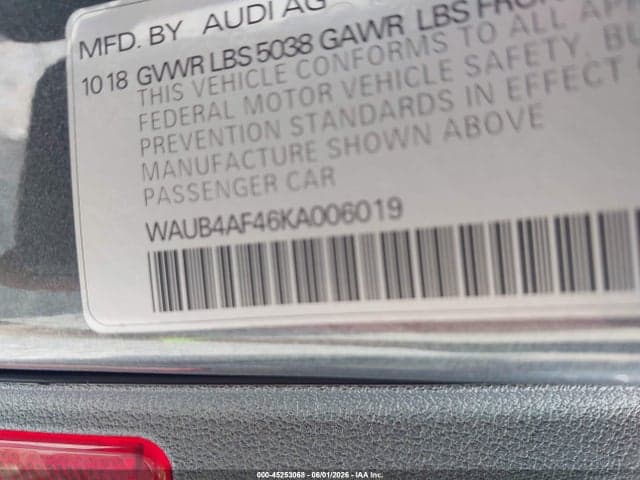 2019 AUDI S4 3.0T PREMIUM 9