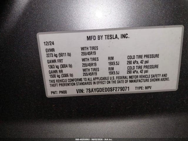2025 TESLA MODEL Y RWD 9
