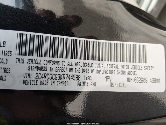 2019 DODGE GRAND CARAVAN SXT 9