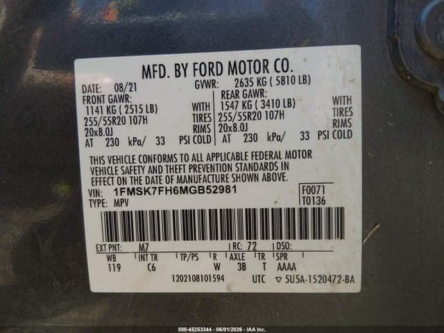 2021 FORD EXPLORER LIMITED 9