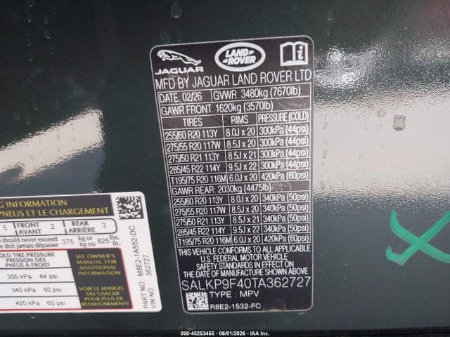 2026 LAND ROVER RANGE ROVER 9