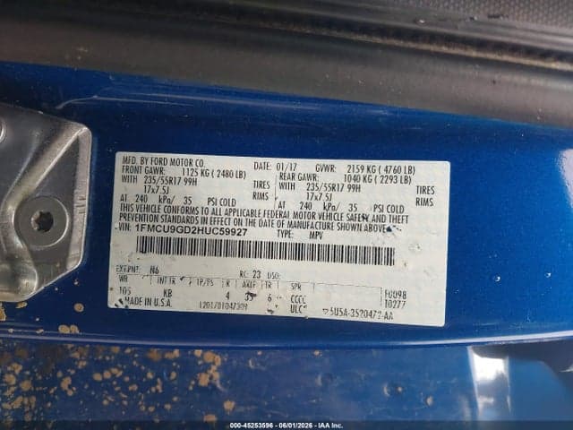 2017 FORD ESCAPE SE 9