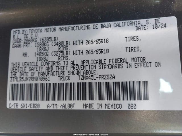 2024 TOYOTA TACOMA LIMITED 9