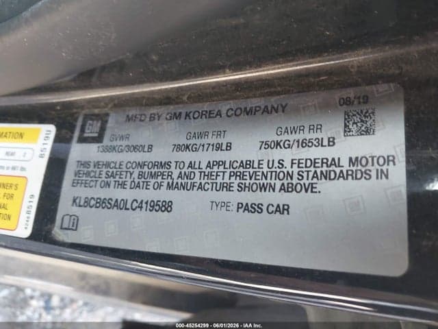 2020 CHEVROLET SPARK FWD LS AUTOMATIC 9