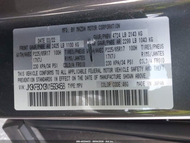 2022 MAZDA CX-5 2.5 S PREFERRED 9
