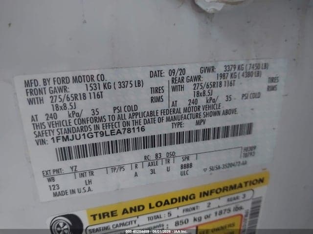 2020 FORD EXPEDITION XL 9