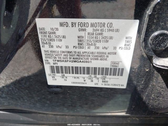 2021 FORD EXPLORER LIMITED 9