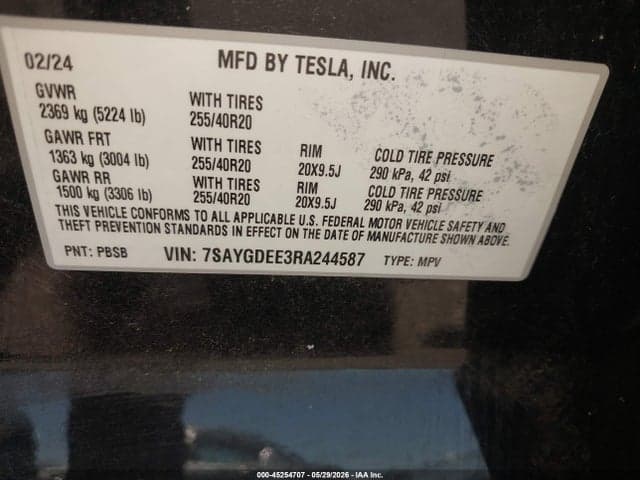 2024 TESLA MODEL Y LONG RANGE DUAL MOTOR ALL-WHEEL DRIVE 9