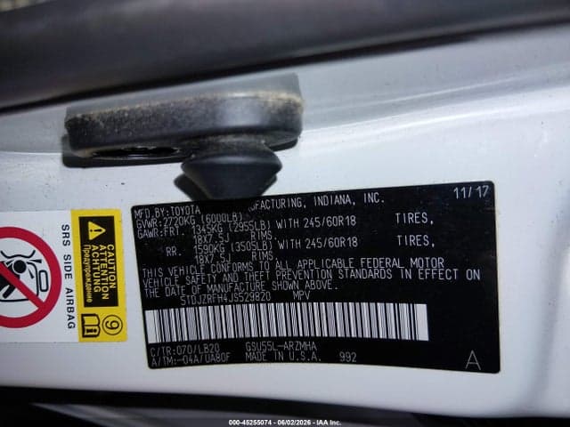 2018 TOYOTA HIGHLANDER XLE 9