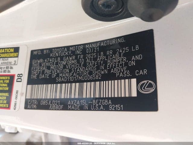 2021 LEXUS ES 250 9