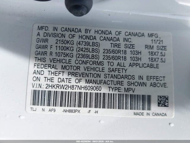 2022 HONDA CR-V AWD EX-L 9