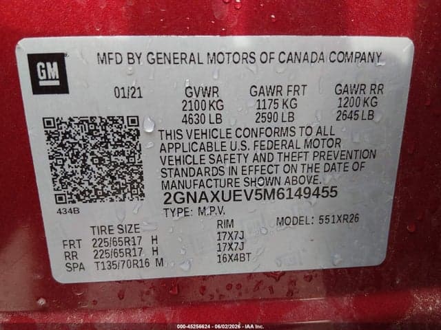 2021 CHEVROLET EQUINOX AWD LT 9