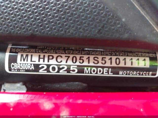 2025 HONDA CBR500 RA 10