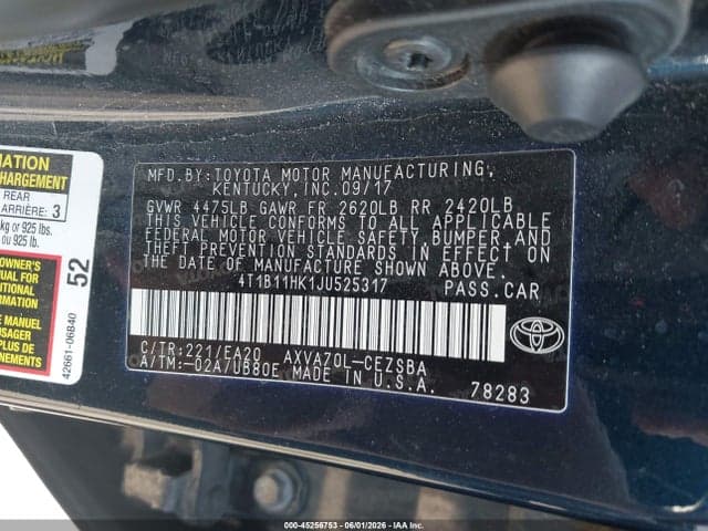 2018 TOYOTA CAMRY SE 9