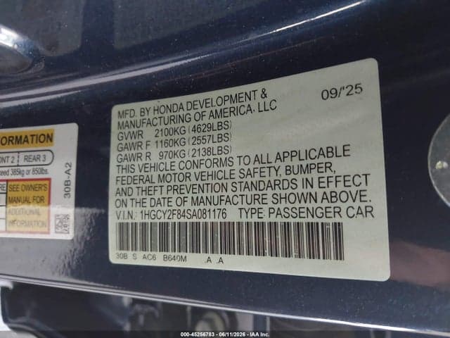 2025 HONDA ACCORD HYBRID TOURING 9
