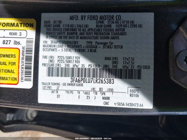 2020 FORD FUSION HYBRID SE 9