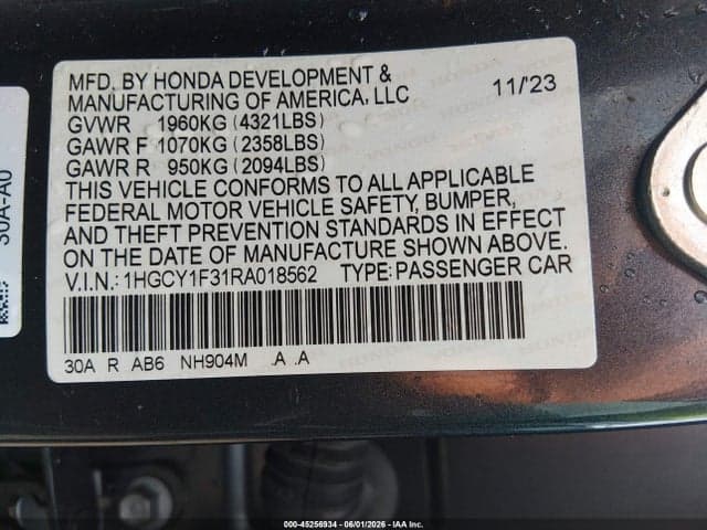2024 HONDA ACCORD EX 9