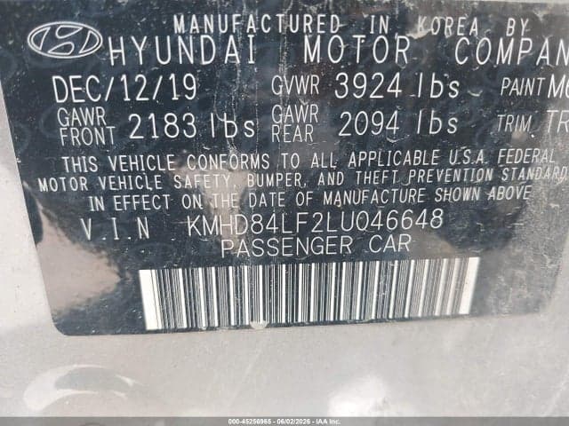 2020 HYUNDAI ELANTRA SEL/VALUE/LIMITED 9