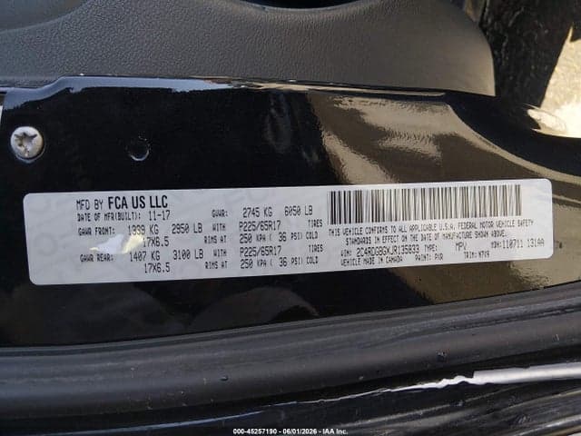 2018 DODGE GRAND CARAVAN SE PLUS 9