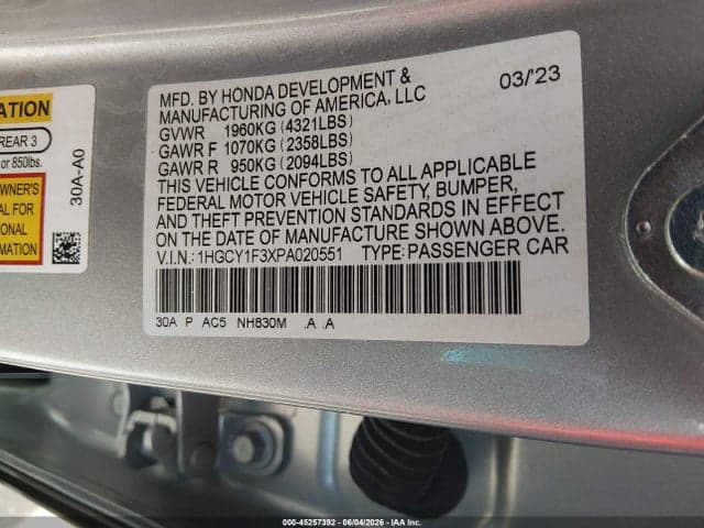 2023 HONDA ACCORD EX 9