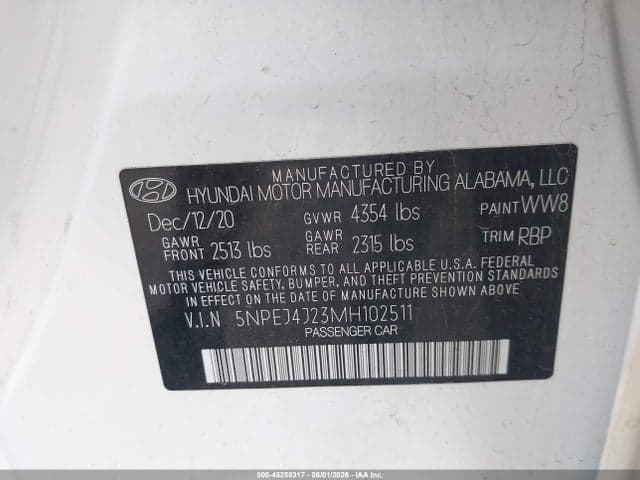 2021 HYUNDAI SONATA SEL PLUS 9