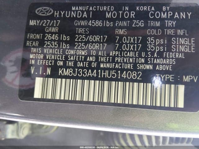 2017 HYUNDAI TUCSON SE PLUS 9