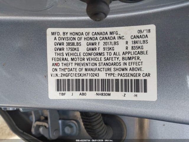 2018 HONDA CIVIC SI 9