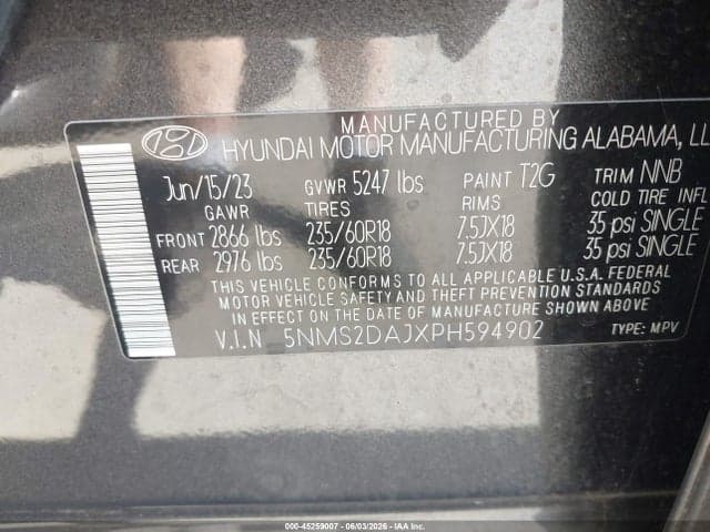 2023 HYUNDAI SANTA FE SEL 9