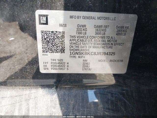 2018 CHEVROLET TAHOE LT 9