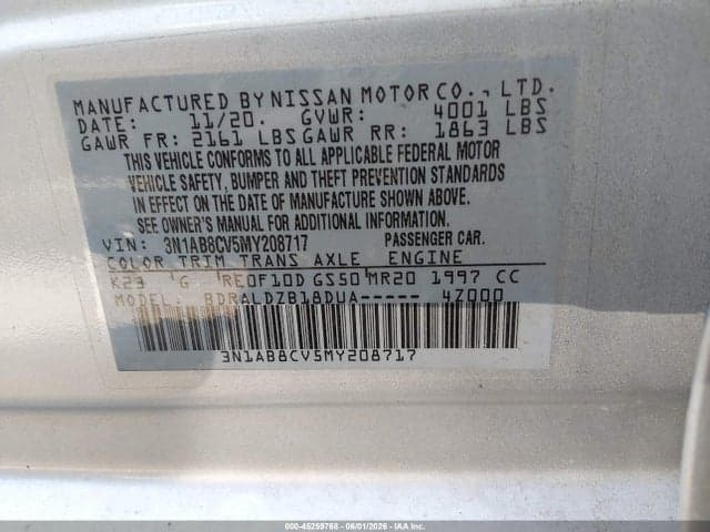 2021 NISSAN SENTRA SV XTRONIC CVT 9