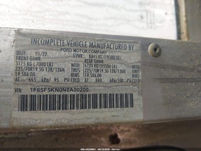 2022 FORD F-59 COMMERCIAL STRIPPED 9