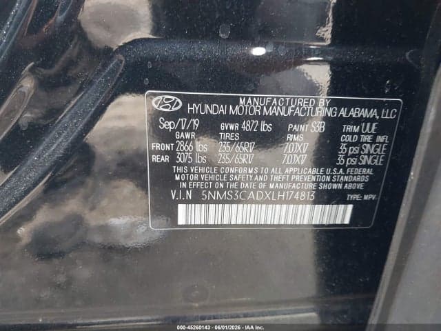 2020 HYUNDAI SANTA FE SEL 9