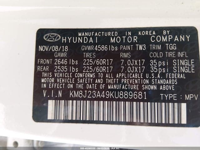 2019 HYUNDAI TUCSON SE 9