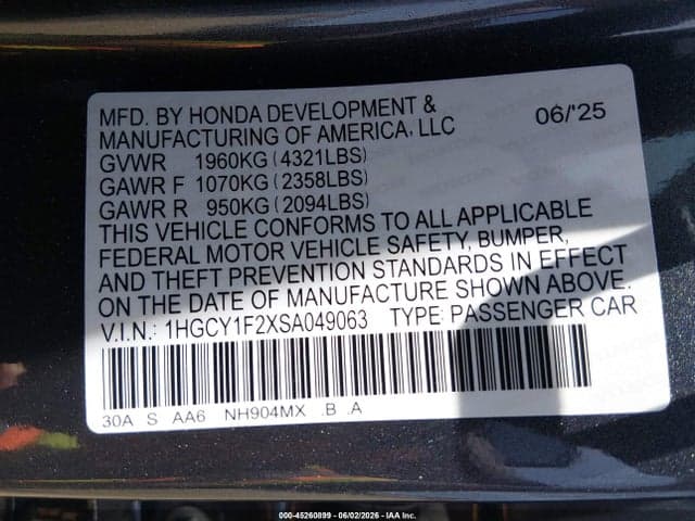 2025 HONDA ACCORD LX 9
