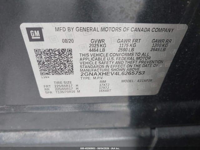 2020 CHEVROLET EQUINOX FWD LS 9