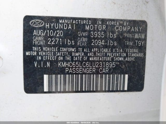 2020 HYUNDAI IONIQ HYBRID BLUE 9