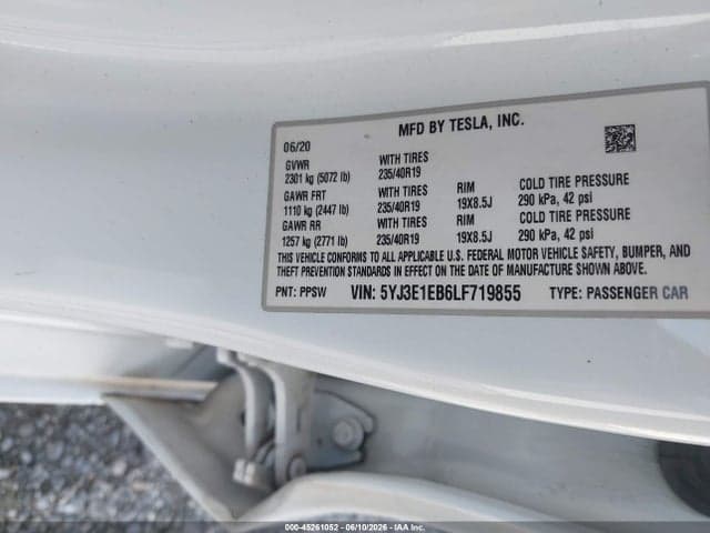 2020 TESLA MODEL 3 LONG RANGE DUAL MOTOR ALL-WHEEL DRIVE 9