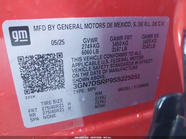 2025 CHEVROLET EQUINOX EV RS 9