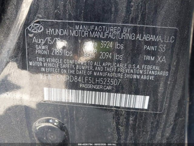 2020 HYUNDAI ELANTRA LIMITED 9