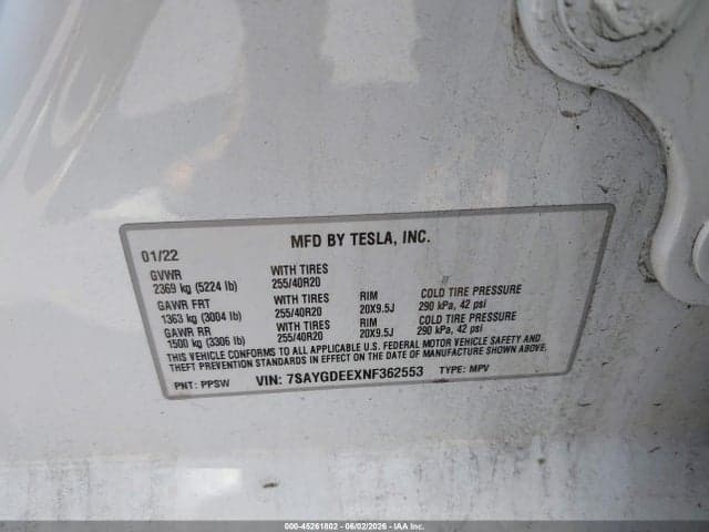 2022 TESLA MODEL Y LONG RANGE DUAL MOTOR ALL-WHEEL DRIVE 9
